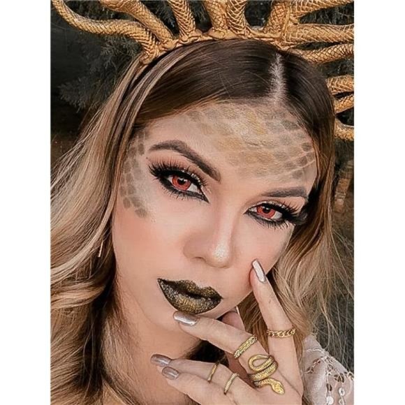 Snake Open Rings Set of 4 | Gothic Halloween Jewelry - Picture 6 of 6